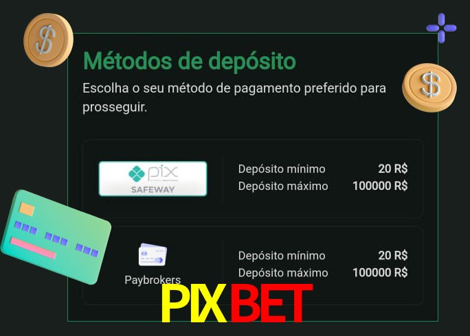 O cassino PIXBETbet oferece uma grande variedade de métodos de pagamento